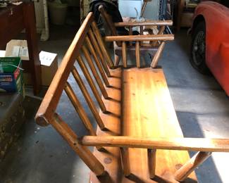 Pair of Habitant Bay City Michigan benches 