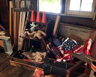 Attic above garage workshop