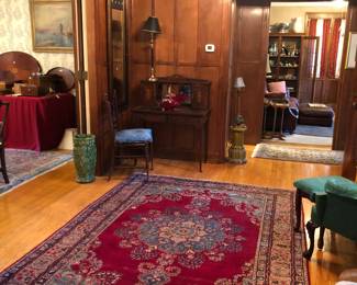 Center hall, Persian rug