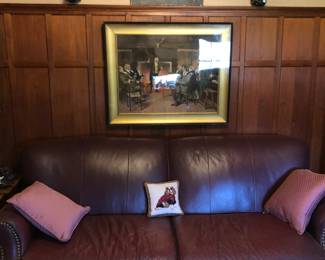 Leather sofa, well used