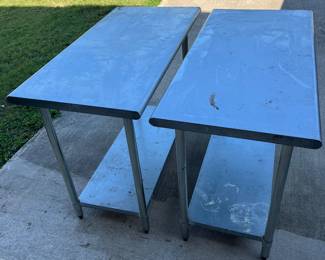 Stainless steel tables 