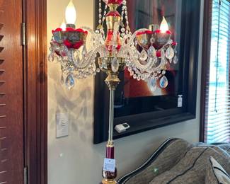 handpainted bohemian torchiere floor lamp