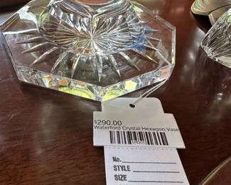 Waterford Crystal hexagon vase