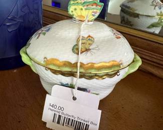 Herend butterfly trinket box