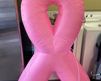 Inflatable fight cancer sign. 