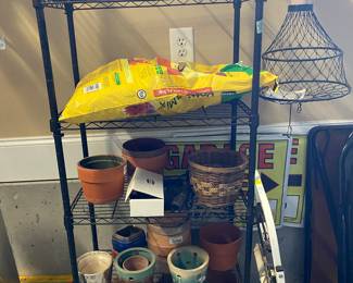 Plenty of flower pots.