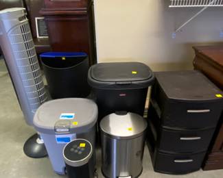 Plenty of trash cans to choose from.