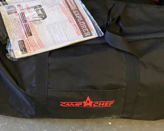 Complete camping equipment ready for camp night in the fall!