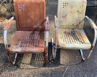 Antique bounce chairs
