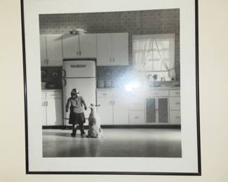 Spanky and dog eyeballing baked pie