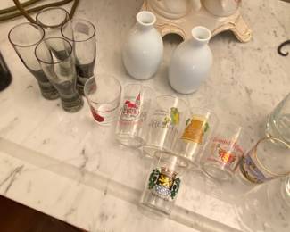 Wine tasting glasses/double shot glasses