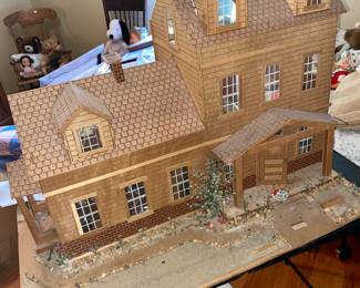 Vintage handmade dollhouse