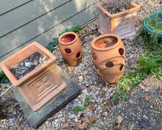 Planters, hens and chick planters