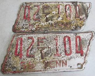 1955 TN Shape License Plates