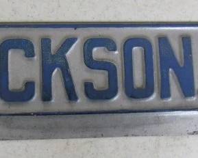 1946 Jackson, TN License Plate Topper