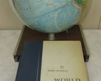 1968 World Globe w/World Atlas