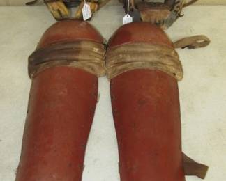 1940's - 1950's Baseball Catchers Masks & Kneepads 