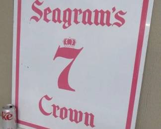 Metal Seagram's 7 Crown Sign - 24" x 28"