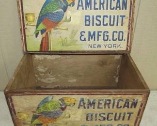 Early 1900's American Biscuit Wood Box