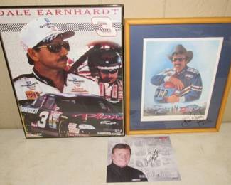Automotive Legends Pictures: Dale Earnhardt, Autographed Richard Petty, & Autographed Richard Childress 