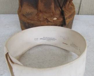 1920's Arrow Shirt Collars in Leather Bag (Several More Collars in Bag)