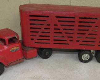 1940's - 1950's Tonka Toys Livestock Truck & Trailer