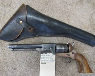 .44 Caliber Black Powder Pistol - Marked on Barrel: Navy Arms Co. Ridgefield N.J. - Made in Italy