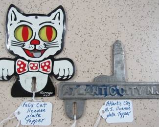Felix Cat & Atlantic City, NJ License Plate Toppers