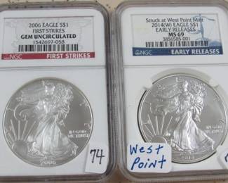 NGC Graded Silver Eagles