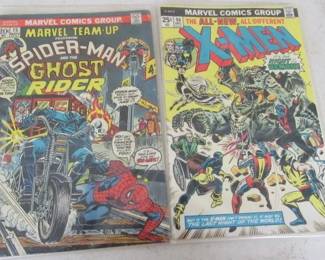 20 Cent Spider-Man and the Ghost Rider Comic & 25 Cent X-Men Comic Book
