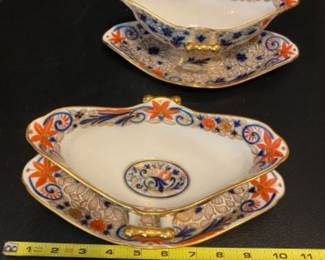 Pirkenhammer china dish set. Based on maker’s mark and imprint stamps, the set is dated to ca. 1873. All are in impeccable condition!