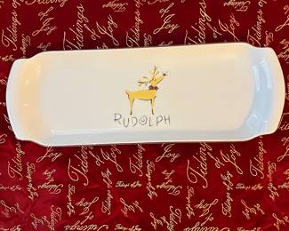 Pottery Barn Rudolph Reindeer dishes