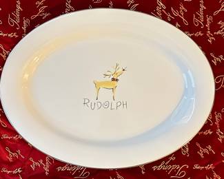 Pottery Barn Rudolph Reindeer dishes