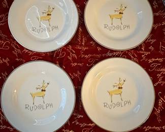 Pottery Barn Rudolph Reindeer dishes