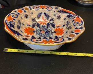 Pirkenhammer china dish set. Based on maker’s mark and imprint stamps, the set is dated to ca. 1873. All are in impeccable condition!