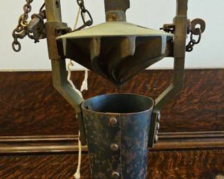 TTT253-Antique 9 1/2" High Locomotive Smoke Stack Used To Acquire The Patent