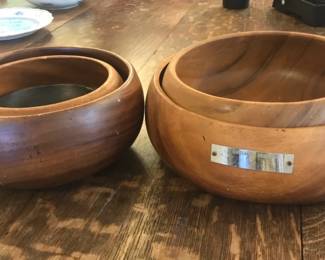 TTT389 - Vintage Monkey Pod Bowls