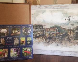 TTT255 Original Painting On Board Hanapepei Kauai