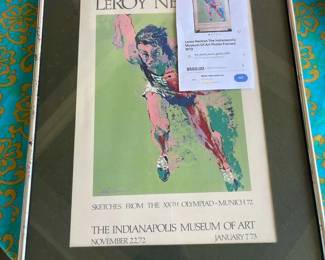 TTT138 Leroy Neiman The Indianapolis Museum Of Art Framed Poster Framed 1972 Olympics