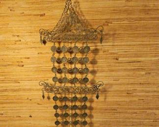 TTT567-Vintage Maranao Betel Nut Lime Holder 1940's Wall Decoration