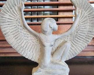 TTT004 - Antique Egyptian Winged Isis Statue