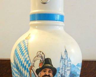 TTT230-Vintage Koniglich Bayerischer Bierkrug Glass Bottle/Jug With Lid