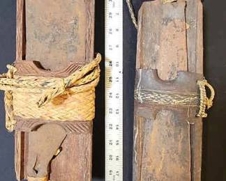 TTT324 - Pair of Igorot Bolo Knives with Sheaths 