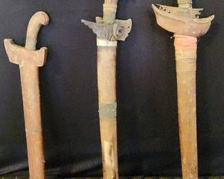 TTT239 - Another Trio of Indonesian Kris Wavy Blade Swords