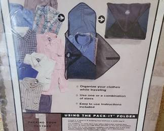 TTT135 - Metal Clothes Rack (Assembly Required) and Pack It Folder for Clothing