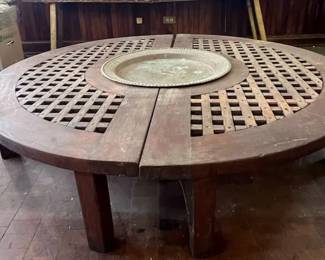 TTT457- Round Lattice Style Low Coffee Table