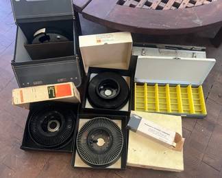 TTT488- Vintage Kodak Carousels, Carry Bag & Slide Holders