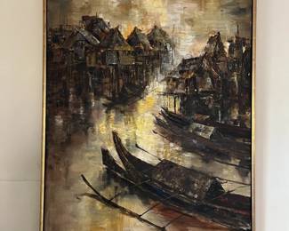 TTT007 Original Framed Scenic Painting on Canvas