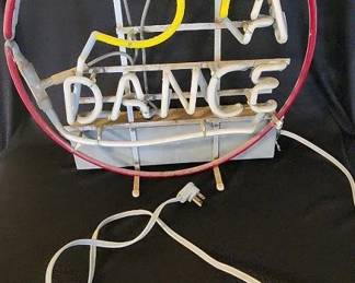 TTT187 - Vintage 5 Cents A Dance Neon Sign