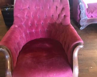 TTT225 - Vintage Velvet Rocking Chair 